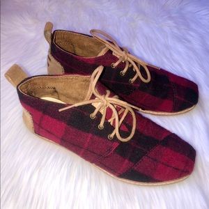 TOMS Buffalo Plaid Booties